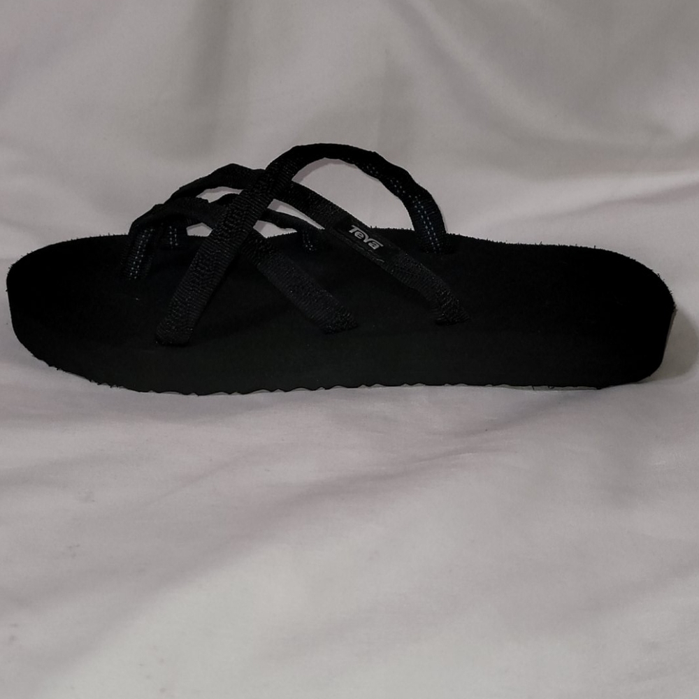 Teva Thong Black Foam Flip Flops Sandals Size 7